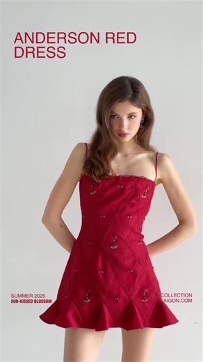Meet our hot summer item in red with Anderson Dress 🔥🍒 Inbox us to shop 💌🪄 #THEMAVEN #NEWCOLLECTION #SUMMER25 #SUNKISSEDBLOSSOM | The MAVEN