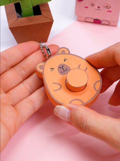 DIY Capybara Pop It Keychain: Easy Paper Fidget Toy
