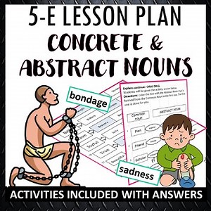 ESL Lesson Plan Concrete and Abstract Nouns Grammar Vocabulary