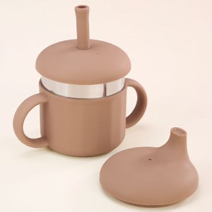 [Hot Item] Straw Training Cups for Babies Stainless Steel Liner Baby Sippy Cups Toddler Open Cup