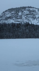 Echo Lake after a snow storm, January 7, 2024 #whitemountains #freshsnow #NewHampshire #echolake #northconway #January2024 | The Nature Nomad