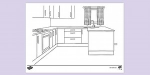 Kitchen Colouring Sheet