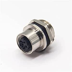 Elecbee M12 Connector 5 Pin Female C Code Thread Panel Mount Waterproof Female C 5 Pin M12 Connector