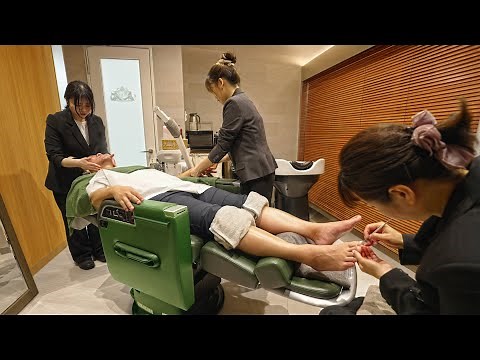 💈(ASMR) Japanese VIP Barbering Full Service: Head-to-Toe Pampering by 4 Professionals
