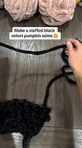 I recieved a custom order for a pair of black velvet stuffed pumpkins. They came out so beautiful and spooky 👻 #fingerknitting #fyp #chunkyblankettutorial #handknitblanket #falldecor #handknit #diyhomedecor #etsycreatorco #armknitting #handknitpumpkin | WildlyWoven