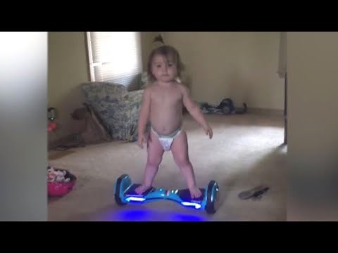 Baby is a Pro on a Hoverboard