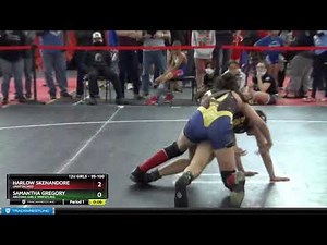 12U Girls 95-100 Harlow Skenandore Unattached Vs Samantha Gregory Arizona Girls Wrestling