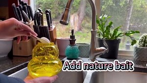 Wasp Trap Outdoor Hanging, Hornet & Yellow Jacket Catcher, Effective Bee & Wasp Killer Insect Trap for Outdoor Use, 2 Pack (Yellow)