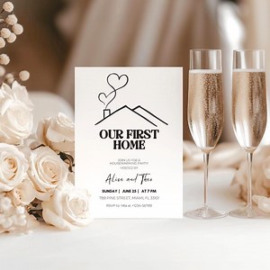 Editable Housewarming Party Invite Template, New Apartment Warming Invitation, Housewarming BBQ Invite, Home Sweet Home, Welcome Home Invite - Etsy