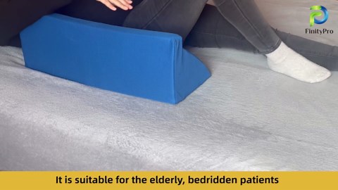 Bed Wedge Pillow for Side Sleeping - 24 Inches Foam Wedges for Positioning in Bed, 30 Degree Wedges for Bed Positioning, Foam Wedge for Side Sleeper, Positioning Wedge Pillow Support 35 Degree, Blue