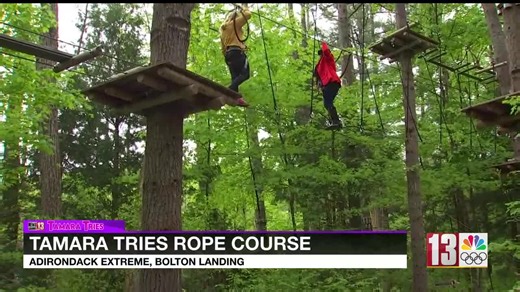 Tamara Tries rope course at Adirondack Extreme
