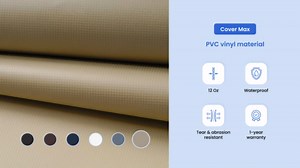 Covers & all BBQ Grill Cover, 18 Oz Heavy Duty Waterproof UV & Weather Resistant, Outdoor Cover with Air Vents & Drawstrings (70” Inches, Blue)