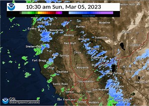 3.2K views · 64 reactions |  Afternoon Radar | Rain and snow showers continue across the area this afternoon. Small hail will be possible with any of the stronger showers. Snow showers will continue to bring winter driving conditions over the higher elevations. | US National Weather Service Sacramento California | Facebook