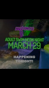 2.7K views · 3 comments | Dive into the neon-lit oasis tonight, March 29, at our Adult Swim Neon Night! Spring break’s hottest vibe awaits at our exclusive pool party for 21+ adults. Don’t let FOMO ruin your night – snag your tickets now at wetnwildhawaii.com. Join @1027dabomb and @krystilez for the ultimate splash of the season! | Wet'n'Wild Hawaii | Facebook