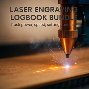 Laser Engraving Logbook | Digital Cutting Settings Tracker | Glowforge Project Organizer | Laser Business Tool | Tracker for Etsy Sellers - Etsy