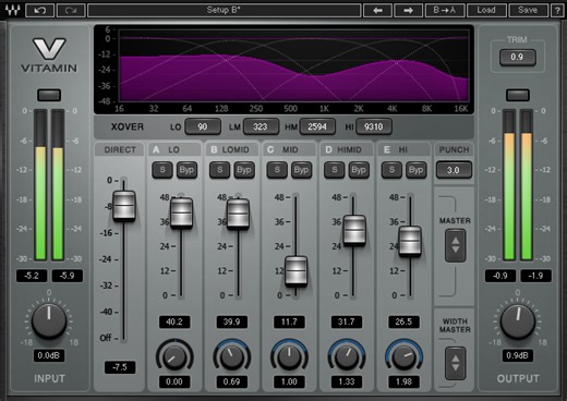 Vitamin Sonic Enhancer by Waves - Sonic Enhancer Plugin VST VST3 Audio Unit AAX