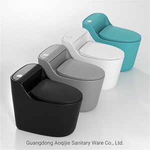 [Hot Item] Bathroom Luxury Colorful Ceramic Wall Row Toilet Flush Walls Hanging Wc Sanitary Ware Rimless Mounted Floating Toilet One Time Fired No Fade Black and Blue Pan