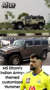 MS Dhoni's Indian Army-themed customized Hummer❤️. #Dhoni #msdhoni #thala #msd | Ranchi Clips
