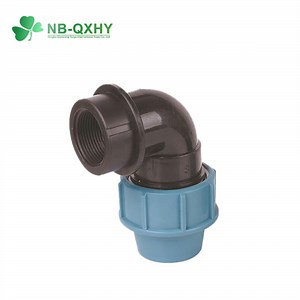 [Hot Item] 16mm/25mm/32mm/50mm Pipe Connectors PP Compression Female Elbow Fittings