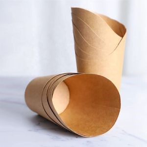 [Hot Item] Disposable Compostable Drink Packaging Custom Logo 8oz 16oz 20oz PE PLA French Fries Barbecue Coffee Butterfly Chips Paper Cup