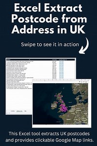 UK Postcode Extractor Excel Tool | Address to Postcode & Google Maps Link Generator | Business Spreadsheet Template - Etsy Canada