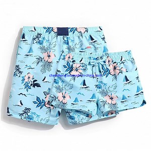 [Hot Item] Custom Pocket Quick Dry Breathable Couples Swimwear Printing Couple Swimsuit Beach Shorts