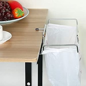 Trash Bag Rack, Outdoor Trash Can Bracket Dustbin Cage Garbage Plastic Bag Holder Table Rack for BBQ Camping Picnic, 13.6 X 10.2 X
