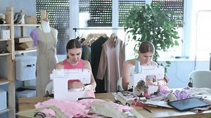 Adult Young Women Seamstresses Sewing On Stock Footage Video (100% Royalty-free) 4001840009 | Shutterstock