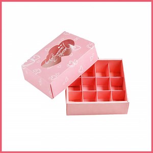 [Hot Item] Custom Printing White Card Paper Chocolate Packaging Boxes with Dividers