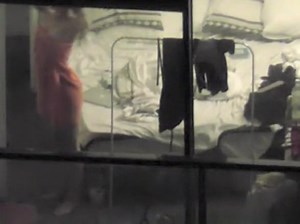 Girls spied through the hotel window