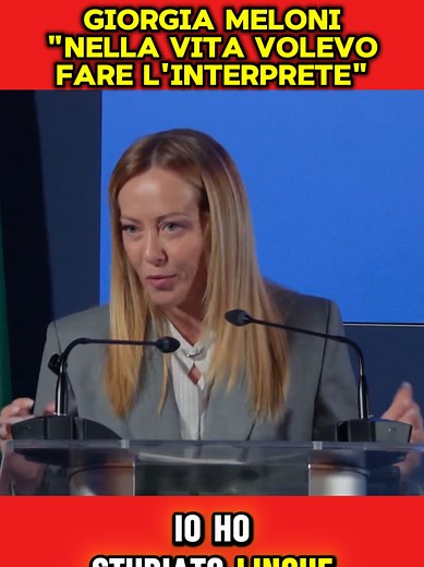 Giorgia Meloni, alla presentazione del piano per gli studenti italiani in Europa, parla della sua passione per le lingue e del fatto che in passato sognava di fare l' interprete. . . . #giorgiameloni #meloni #linguestraniere #unioneeuropea #politicaitaliana