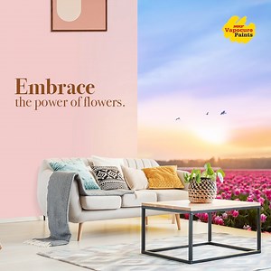 Imagine an endless field of flowers that dance with every gust of wind, spreading a sweet aroma to every corner. You can embrace this too! Envelop your room with the charm of sweet fragrant flowers with MRF Vapocure Visa Interior Emulsion. #MRFVapocurePaints #MRFCorpLimited #Aesthetic #Paints #Decor #VisaInterior #Economical #933Shades | MRF Vapocure Paints