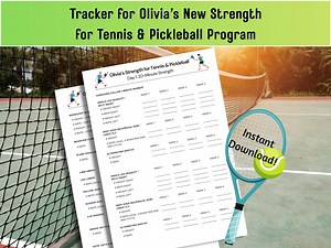 Olivia Amato Peloton Strength Program Tracker for Her Tennis & Pickleball Program (PDF Download) - Etsy UK