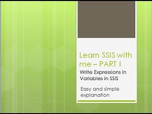 Expressions on Variables in SSIS