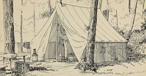 Camp Nyack, Greenwood Lake de Edward Hopper - Reproduction dessin encre