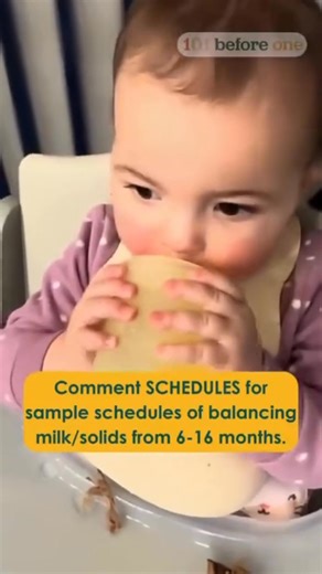 We hear from parents a lot that an overwhelming part of starting solids is figuring out how to balance milk feeds with solid foods.⁠ ⁠ 👋 Welcome to 101 Before One! ✨ We are a team of pediatric feeding experts (& moms 💕) and we help you introduce solids to your baby 🥑 with Family meals from the start® 🍽️⁠ ⁠ You can do it! It takes a bit of planning, but it is worth it. ⁠ ⁠ Comment SCHEDULES for a link to our post with sample schedules from 6-16 months with naps, milk feeds, and mealtime! ⁠ ⁠
