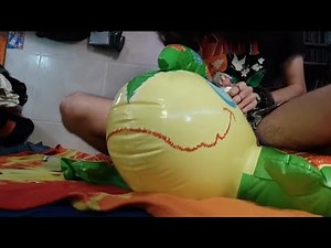 Inflating, riding and deflating the gecko