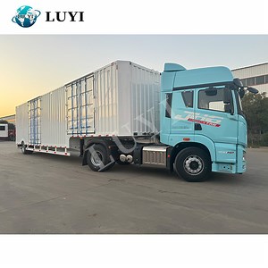 [Hot Item] Single Axles Enclosed Box Truck Trailer with Side Doors, Dry Van Truck Semi Trailer with Gooseneck