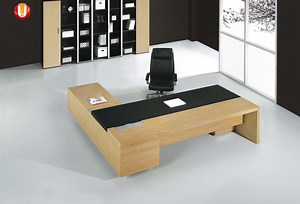 Modern Minimalist Melamine Wooden L Shape Table Office Furniture Boss Executive Desk