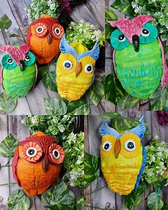 DIY owl Craft from trash coconut #art #crafts #HomeDecor | Craftmerint