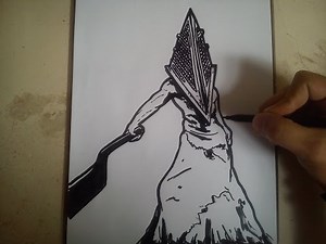 COMO DIBUJAR A CABEZA DE PIRAMIDE - SILENT HILL / how to draw pyramid head - silent hill