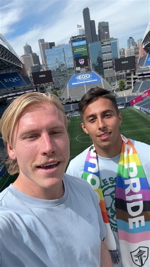 30K views · 444 reactions | The Progress Pride Flag has been raised at Lumen Field!  #SoundersPride | Starbucks | Seattle Sounders FC | Facebook