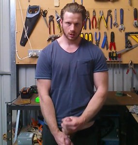 Thick lad pulls his fat nuts