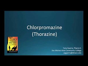 (CC) How to Pronounce chlorpromazine (Thorazine) Backbuilding Pharmacology