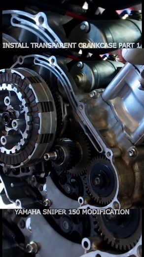 Install Transparent Crank Case Part 1 Sniper 150 #Reels #Sniper150bigbike #Fyp | Best of the Beast Modification