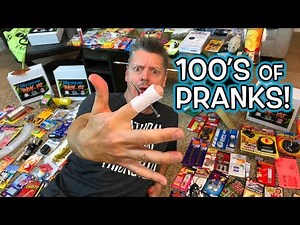 HUNDREDS of Gag PRANKS!! **Unboxing & Pranking!**