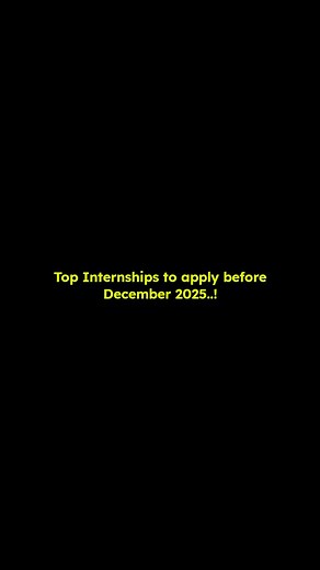 𝙏𝙞𝙨𝙝𝙖𝙣𝙩 𝘼𝙜𝙧𝙖𝙬𝙖𝙡 𝙭 𝙋𝙡𝙪𝙩𝙤 𝘼𝙘𝙖𝙙𝙚𝙢𝙮 on Instagram: "🚀 Top Internships to Apply Before December 2025! 💼🔥 From tech giants to MNCs — these internships come with stipends up to ₹1.5L/month and certificates that boost your resume instantly! 🎓✨ 👉 Follow & comment “INTERNSHIP” to get the full list + application links! #Internship2025 #CareerGrowth #PaidInternships #MNC #Students #CollegePlacements #JobReady #PlutoAcademy"