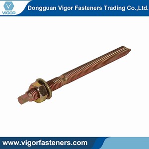 [Hot Item] Carbon Steel Galvanized Zinc Plated Chemical Anchor Bolt Stud Bolt Through Bolt M10-M24