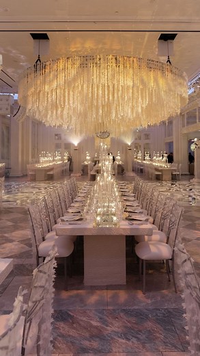 Luxe White & Silver Wedding Ideas Discoballs, cascading florals, white roses that were all illuminated by candlit. Bravo! @normacohenproductions and the wedding team that transformed the ballroom of the Pierre into a fairytale for @jenna_haroche & @jharoche16 ’s wedding reception ✨ Planning Design: @normacohenproductions Venue @thepierreny Floral & Décor @Floralart Lighting @frostproductions Caterer @Foremostcaterers Photo @Fredmarcusstudio Entertainment: Phly Boyz #weddingdecor #luxewedding #we