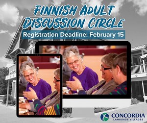Hei! Join us on a cultural and linguistic journey in our Finnish Virtual Discussion Circle for adults, starting February 21! Finnish Adult Virtual Discussion Circles offer a more relaxed language and cultural experience in a real-time interactive small group setting. You will take a cultural and linguistic journey through food, stories, historical recordings and so much more — all designed to increase your Finnish skills. Asynchronous activities for you to complete at home will be provided to ex